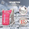 Sahunfri Women's Running Vest Pink, Lightweight Hydration Backpack with 250ml