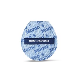 momo's workshop Denim Makeup Sponge, Large Makeup Blending Puff for Liquid & Cream Foundation, Blue Foundation Puff Quick Makeup & Long-Lasting 1P