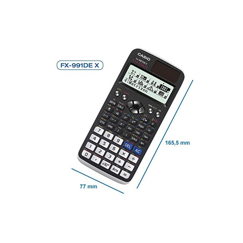 Casio FX-991DE X Technisch wissenschaftlicher Rechner Schwarz Display (Stellen): 12