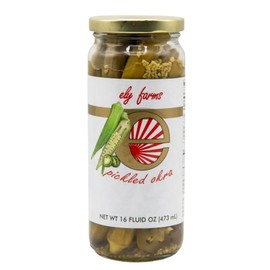 Ely Farms | Pickled Okra | Family Recipe | Zesty Dill and Garlic Flavor | Hint of Chili Pepper | Delicious Appetizer or Bloody Mary Garnish | Proudly Made in Nebraska USA | 16 oz Jar | 2-Pack