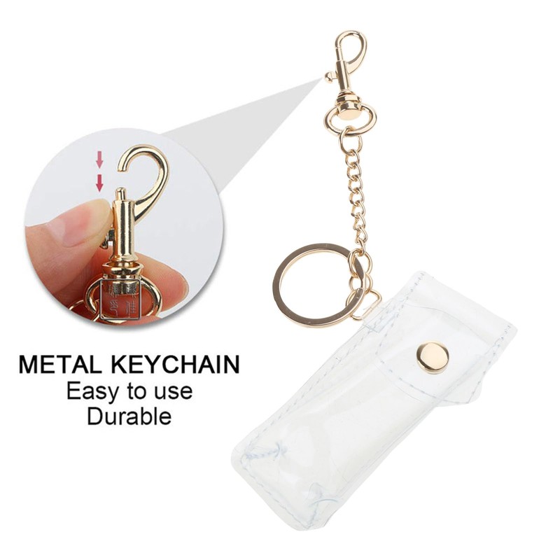caralin Clear Lipstick Case Keychain PVC Material Fashion Keychain Lipstick