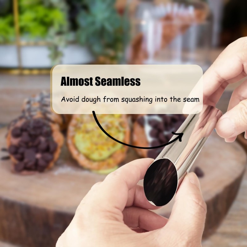 Cannoli Forms Pastry Roll Molds,Stainless Steel Cannoli Tubes,Pack of 15