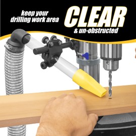 Fulton Woodworking Tools X-Stream Drill Press Dust Collector with Multi-Axis Adjustability • Universal Mount