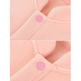 ANIMQUE Baby Toddler Gilet Polar fleece Gilet Stand-up Collar Snap Button Jacket Sleeveless Jacket Spring Autumn Winter Transition Season Children Warm Vest, Pink 73
