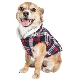 Pet Life 'Puddler' Classical Plaided Insulated Dog Coat Jacket