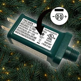 Power Supply Class 2 Transformer TS-13W29V 29V 0.45A 13W Raintight IP44 US Plug Connector 1/2in 12mm Adapter for LED String Seasonal-Use Light, Holiday Lighting, Christmas X-Mas Tree (Right Positive)