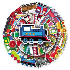 Train Stickers |50Pcs Train Waterproof Vinyl Decals for Water Bottles Bicycle Laptop Refrigerator Luggage Computer Mobile Phone Skateboard Bike Decor