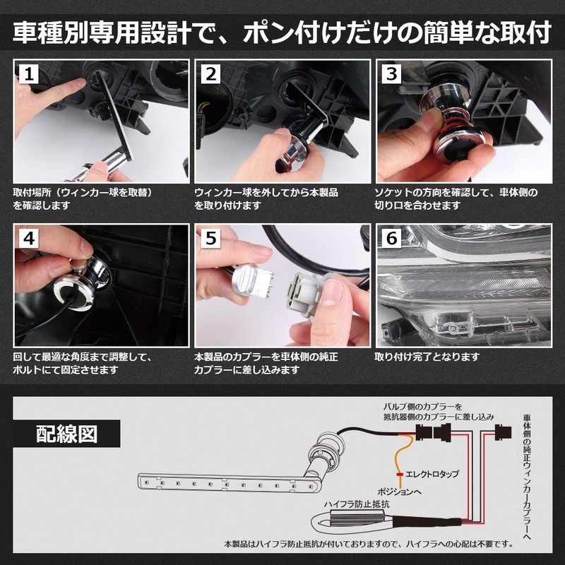 Nissan Elgrand E52 LED Turn Signal Position Kit Flowing Sequential