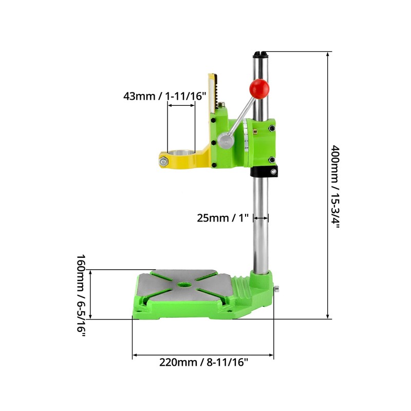 QWORK Drill Press Stand, Heavy Duty Floor Drilling Press/Rotary Tool
