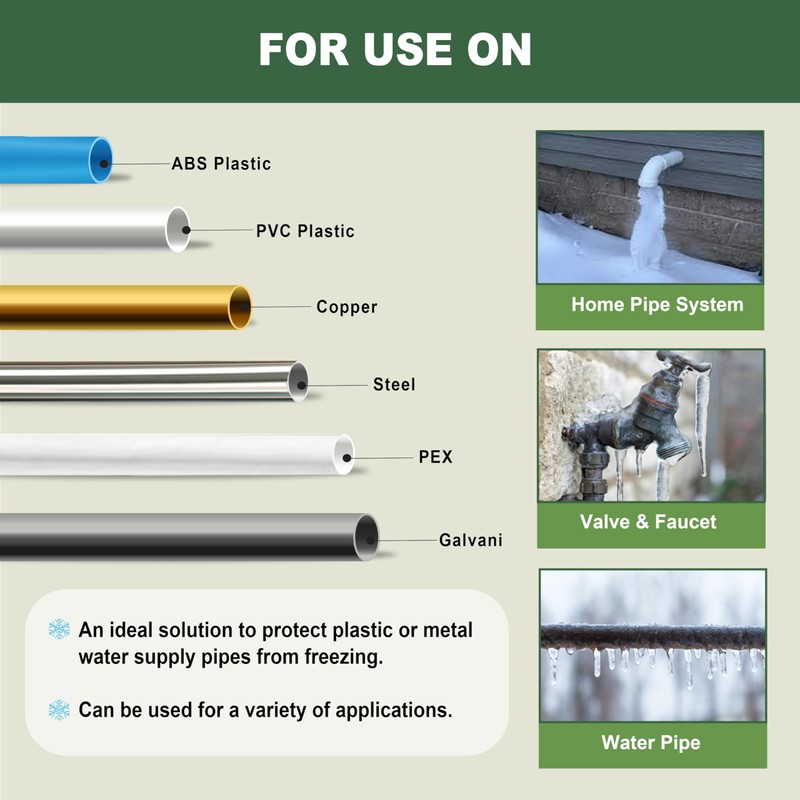 MAXKOSKO 90 Feet Pipe Heat Cable for Water Pipe Freeze