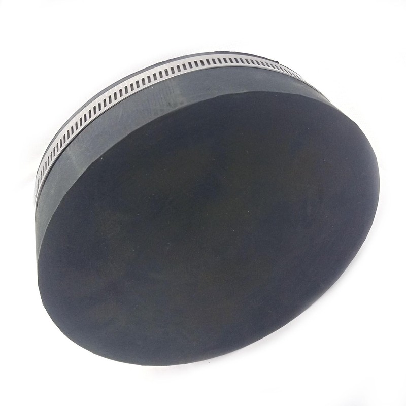 QC-106 6-in. Qwik Cap Flexible PVC Pipe Cap Black Stainless