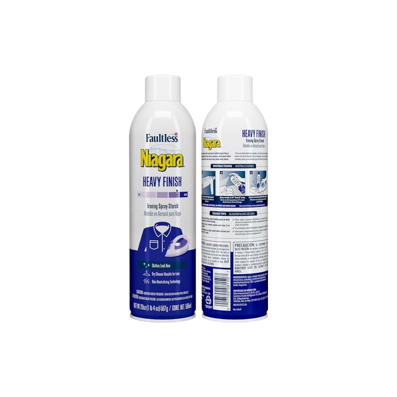 Heavy Starch Spray (20 oz, 12-Pack) - Niagara Heavy Hold