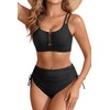 Two Piece High Waisted Bikini - Tummy Control Bathing Suit