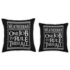 Weatherman one job to rule them all Meteorologist Throw Pillow