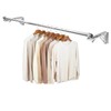 Foldable Wall Mounted Clothes Rack-44'' Long Rod&2 Bases,Stainless Steel, Heavy