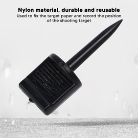 Topyond 30pcs Nylon Archery Target Nails, Lengthening Design, Reusable, Ideal for Shooting, Securing Target Paper, Outdoor Archery Target Pins(Balck)