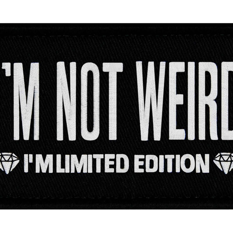 I'm Not Weird I'm Limited Edition Patch Embroidered Badge Applique