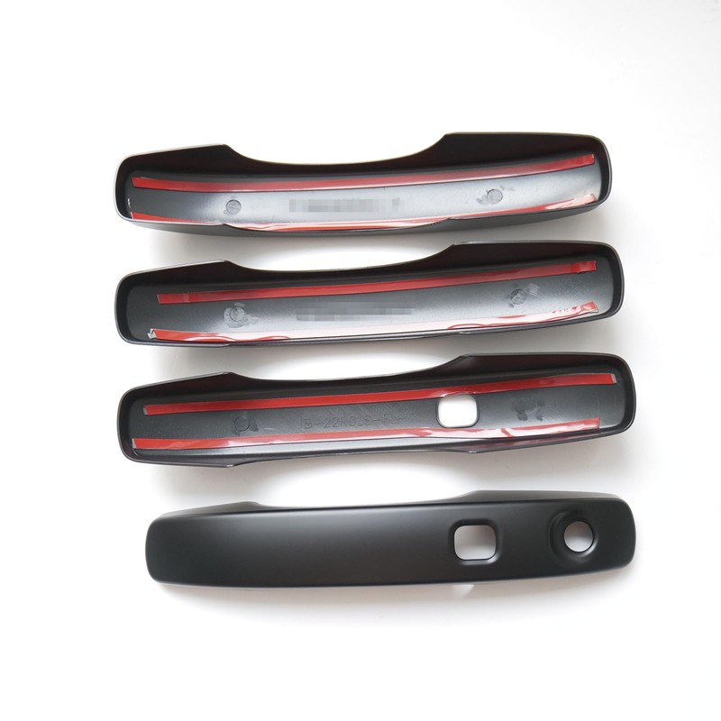 CYAuto Chrome Carbon Fiber Gloss Black Exterior Door Handle Cover
