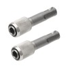 APOMOONS 2 Pcs SDS Plus Adapter, 6.35 mm Silver Bit