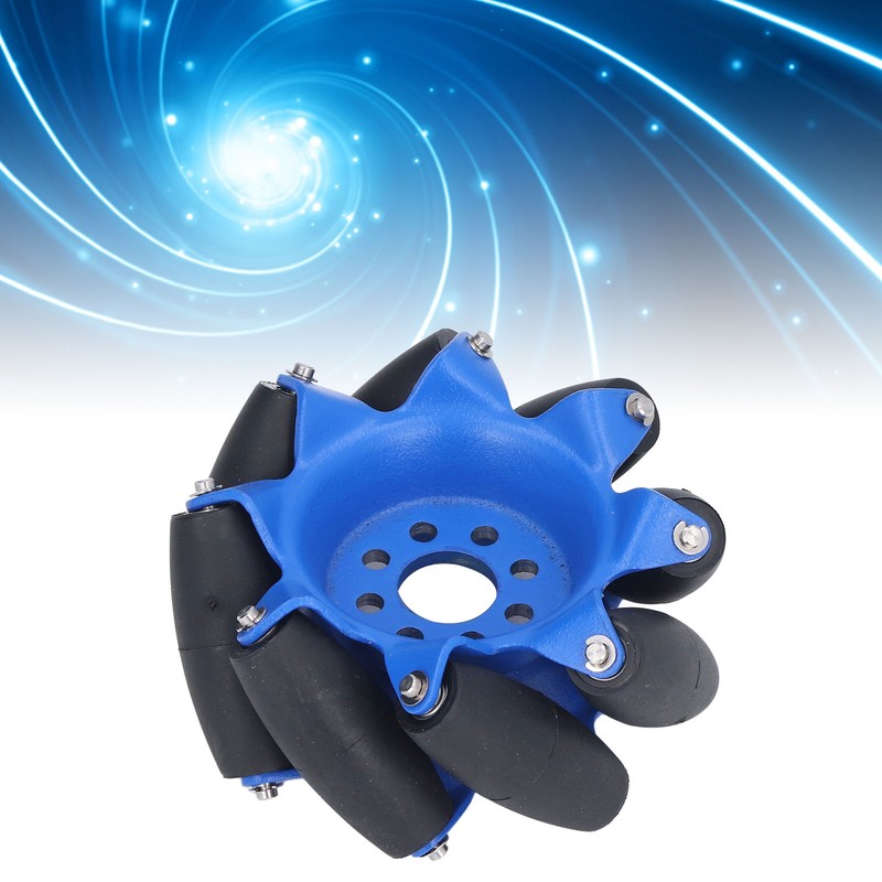 3in 45° Omnidirectional Wheel with 8 TPU Rubber Drive Rollers