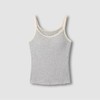 JAJU [JAJU] Women's Cotton Rayon Stretch Bra Camisole_Melange Oatmeal