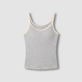 JAJU [JAJU] Women's Cotton Rayon Stretch Bra Camisole_Melange Oatmeal