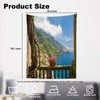 Shrahala Beautiful Spring Tapestry, Positano Amalfi Coast Italy Wall Hanging