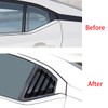 MICROCK Rear Side Window Louvers Racing Style Triangular Window Glass