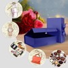DaiUni 10.5"X7.5"X3.1" Blue Magnetic Gift Box with Lid and Ribbon
