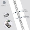 NKlaus 925 Sterling Silver Curb Chain Byzantine Chain 2.40 mm