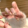 Sheepyo Nail Tips, Long, Pink, Handmade, Press-On, Longer, Cute, False