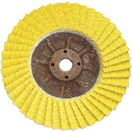 CS Unitec | PLANTEX SUNFIRE Ceramic Timmable Flap Disc | Hybrid 40/60 Grit | 5" Dia, 5/8-11 Hub | Type 29 | Made in Germany | 10 Pack