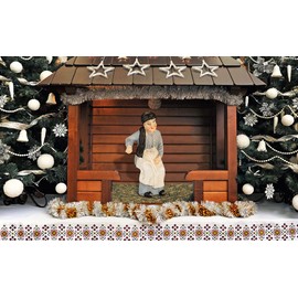 MaMeMi Nativity Scene Figurine (Grandma) - Sitting Grandma as Nativity Scene Decoration [Approx. 7 cm High, Hand-Painted Polyserine/Resin]