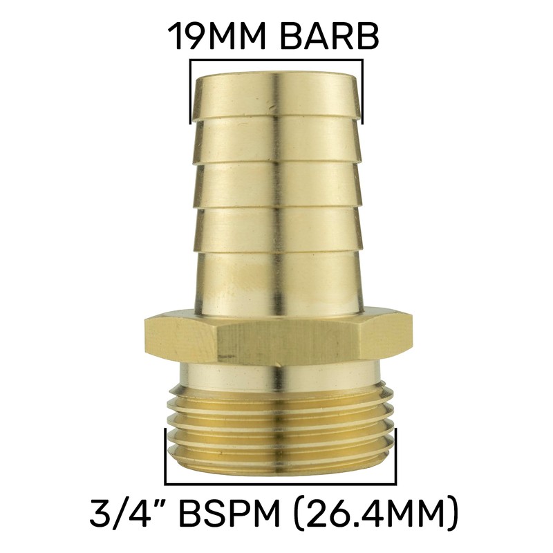 Solid Brass Pipe hosetails to Male bsp Thread for Pumps,Filters