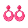 Retro Neon Dangle Earrings for Women 70s 80s Acrylic Hoop