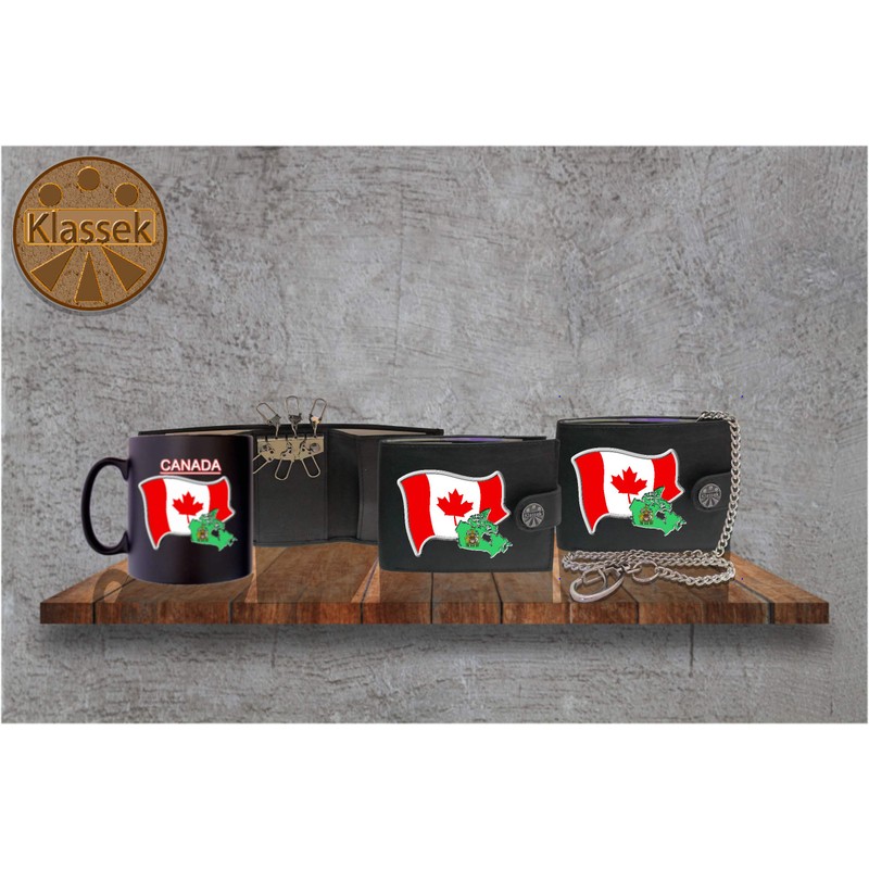 Klassek Canada Flag Canadian Map and Coat of Arms COA