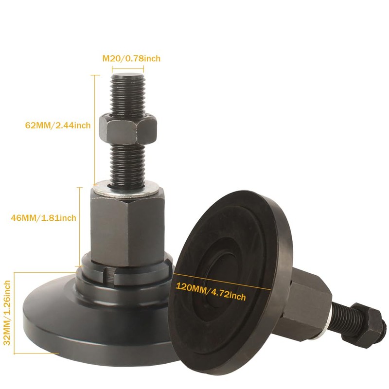 WUEIBUZUDAO Heavy Duty Leveling Screw Leg,Adjustable Leveling feet M20 Thread,Leg