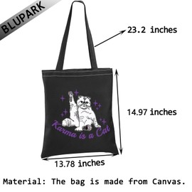 Album Inspired Shopping Bag Cat Lover Shoulder Bag Singer Merchandise Gift Singer Inspired Tote Bag For Fans (A Cat-BK)