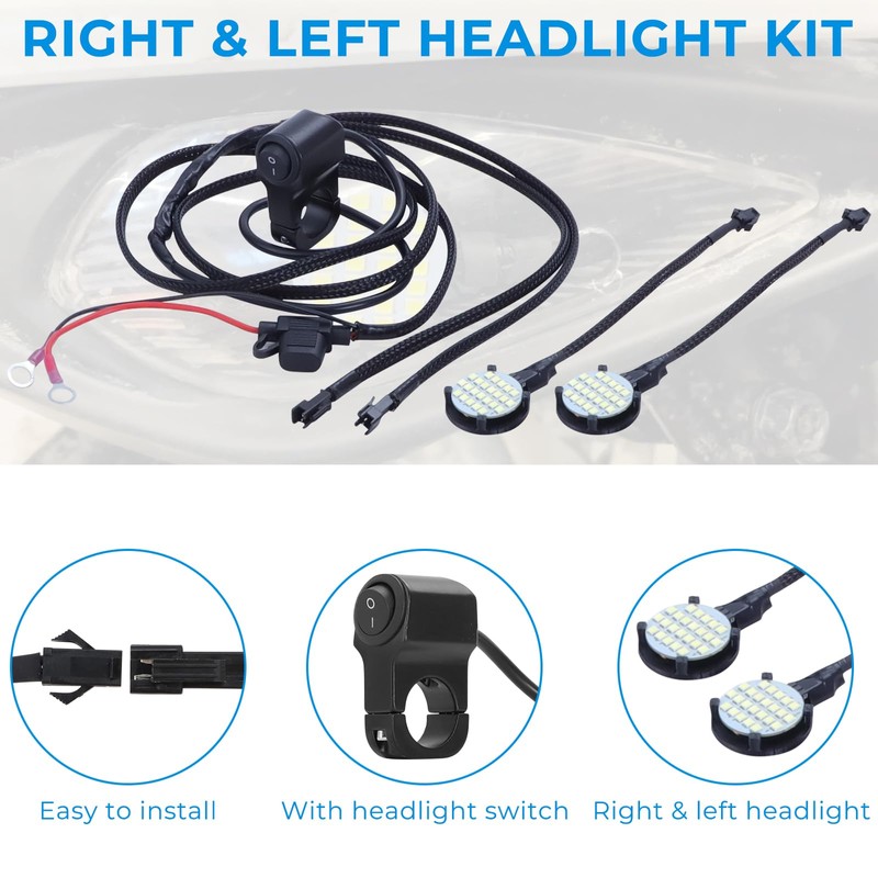 AUTOVIC Left & Right Headlight Kit for 2016-2024 Yamaha Raptor