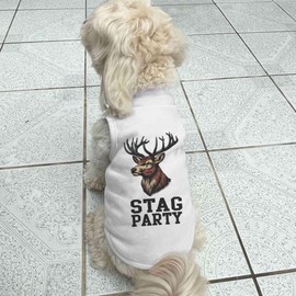 'Stag Party' Pet Dog/Cat T-Shirt (PT00135156)