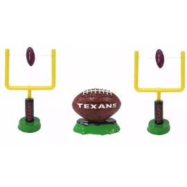 Pets First Lot 3 Fish Aquarium Houston TEXANS 2 GOAL 1 FOOTBALL Decoration Tank Ornament