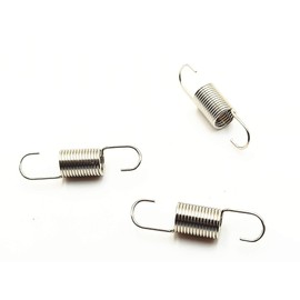 10mm x 7mm x 0.7mm Stainless Steel Dual Hook Tension Spring Gray 50pcs
