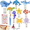 TARKDAK Meerestier Bastelset Kindergeburtstag 9 Stück Windspiel Basteln DIY Bastelsets