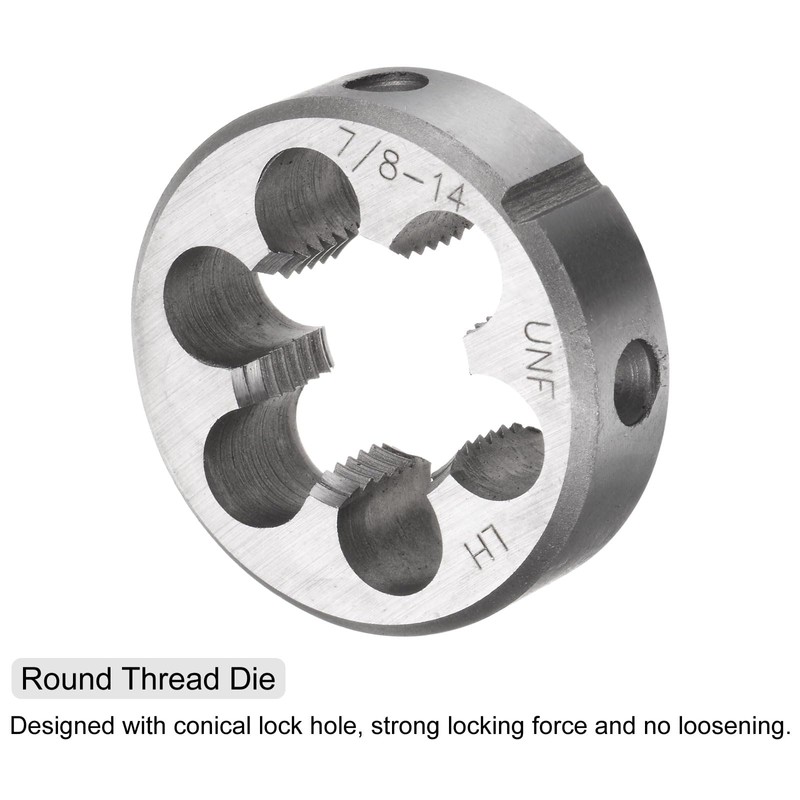 QUARKZMAN 2 Piece Tap and Die Set, 7/8-14 UNF Left
