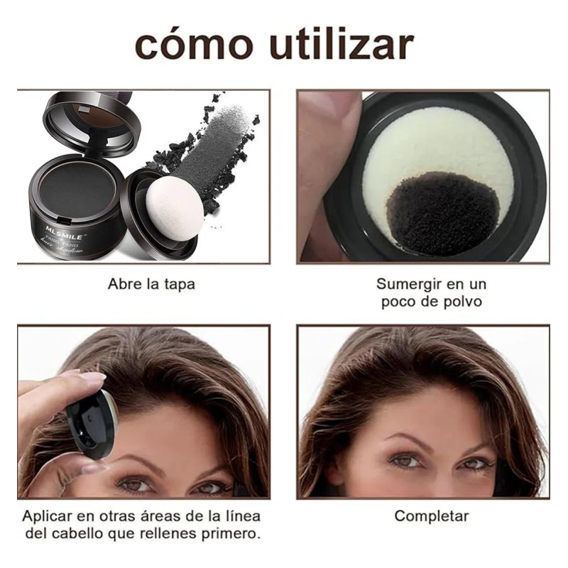 Para El Cabello Polvo De Maquillaje De Fibra Capilar (2pc)