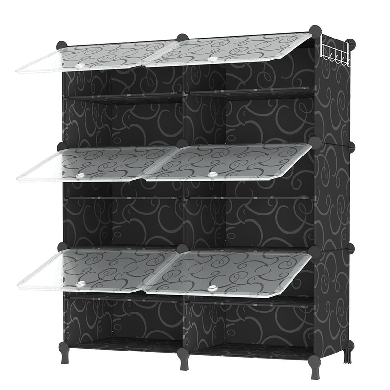 AWTATOS Shoe Rack, 6 Tier Shoe Storage Cabinet with Door,