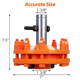 Slip Clutch for PTO Shaft, 1 3/8" PTO Slip Clutch, Smooth Round Ends PTO Friction Clutch, Carburized Steel Tractor Slip Clutch, Adjustable Rotary Cutter Slip Clutch
