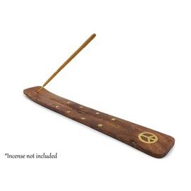 Bless-International Traditional-Handmade-Burner Wooden-Incense-Stick-Holder Ash-Catcher-Stand for-Aromatherapy-Meditation-Yoga (Incense Holder 10 inch(1 pcs))