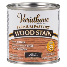 Varathane Premium Fast Dry Wood Stain, Half Pint, Light Walnut