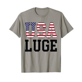 USA Flag Luge Rider - American USA Luge T-Shirt for Women Men
